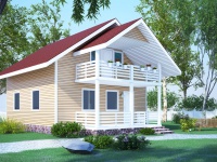 Каркасный дом 7х9 | Полутороэтажные деревянные дачные дома 7х9